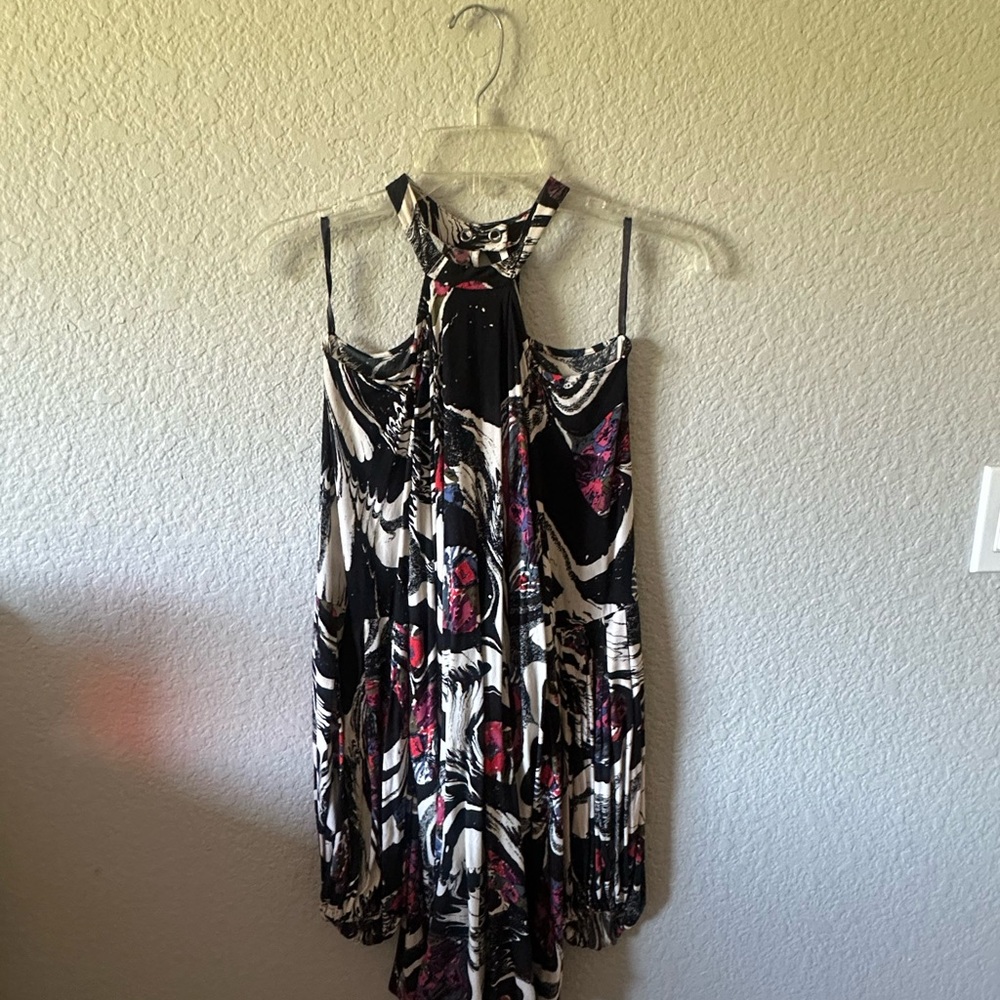 Free People Stylish Black and Pink Women's flow Dress